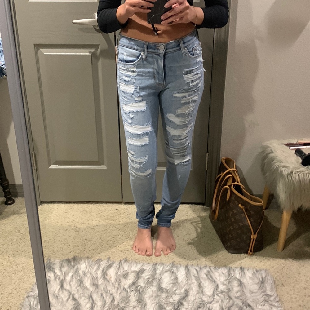 Hudson distressed NICO MIDRISE super skinny